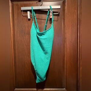 Womens Green One Piece Swimsuit